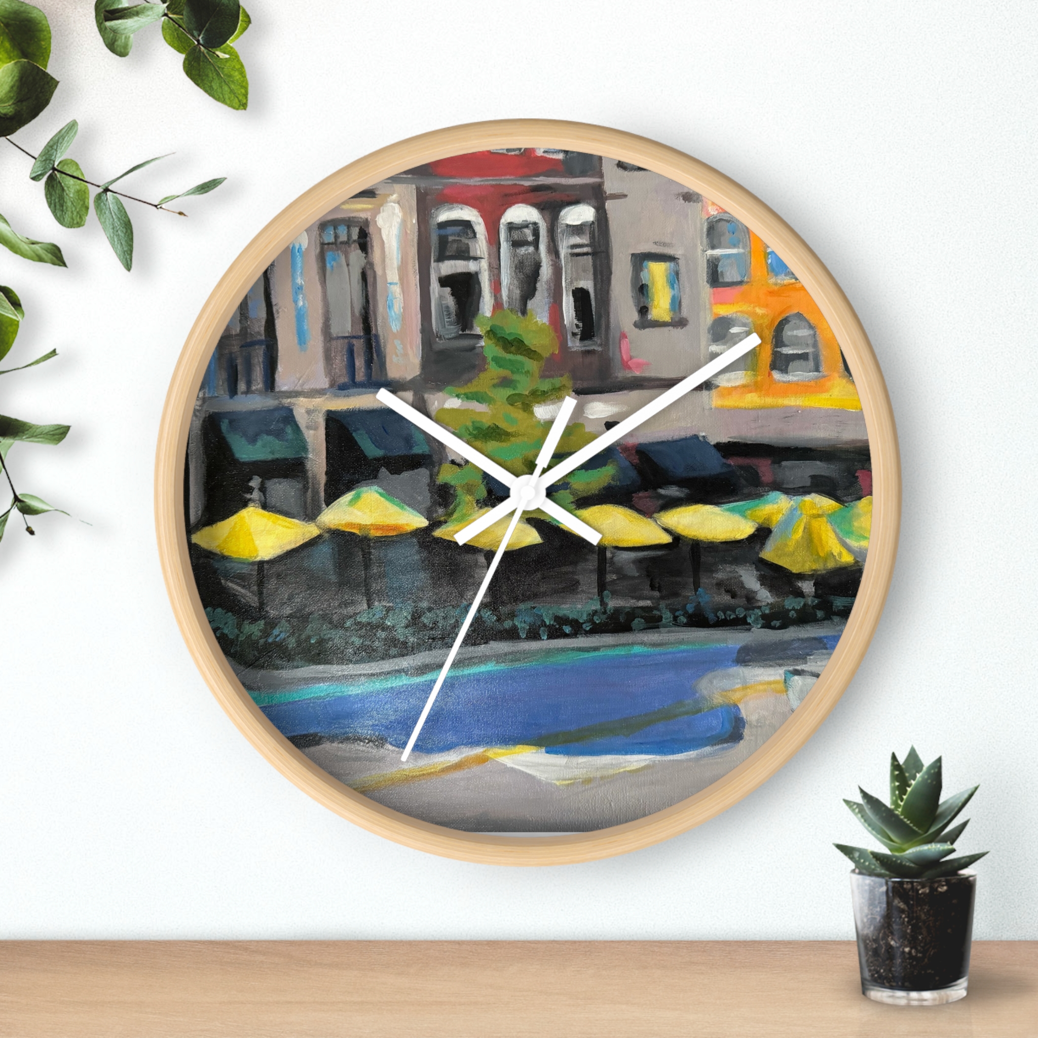 Charming Cityscape Wall Clock - Vibrant Decor for Home or Office - Image 9