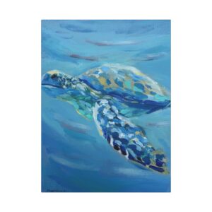 Oceanic Turtle Canvas Art Wraps - Serene Sea Turtle Wall Decor