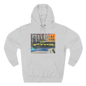 Artistic Three-Panel Fleece Hoodie for Cozy Days