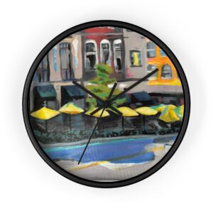 Charming Cityscape Wall Clock - Vibrant Decor for Home or Office