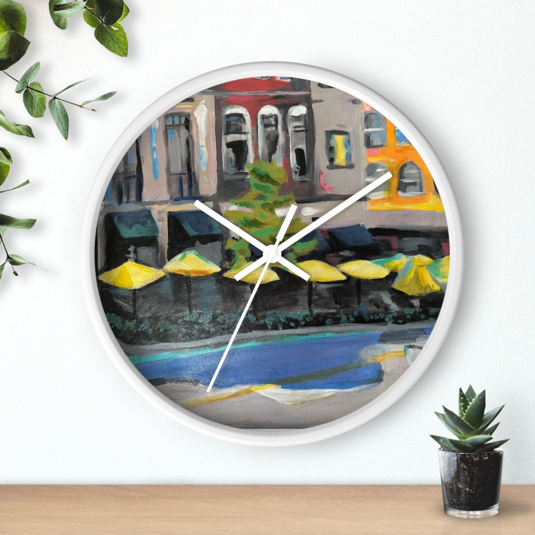 Charming Cityscape Wall Clock - Vibrant Decor for Home or Office - Image 12