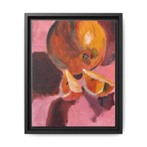 Colorful Abstract Fruit Canvas Art Print - Framed Wall Decor